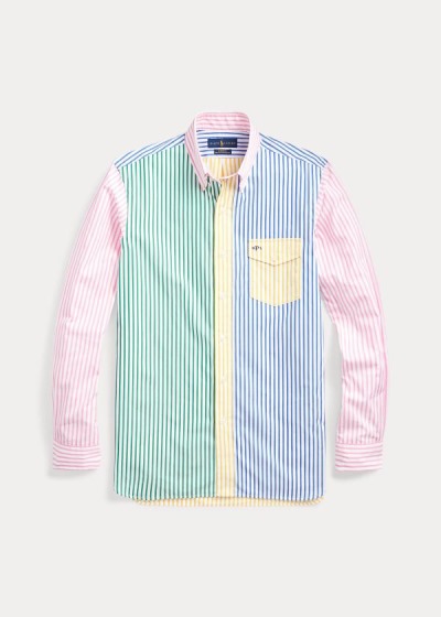 Camisa Polo Ralph Lauren Hombre Multicolor Rayas - Striped Poplin Fun - LMPWE5948